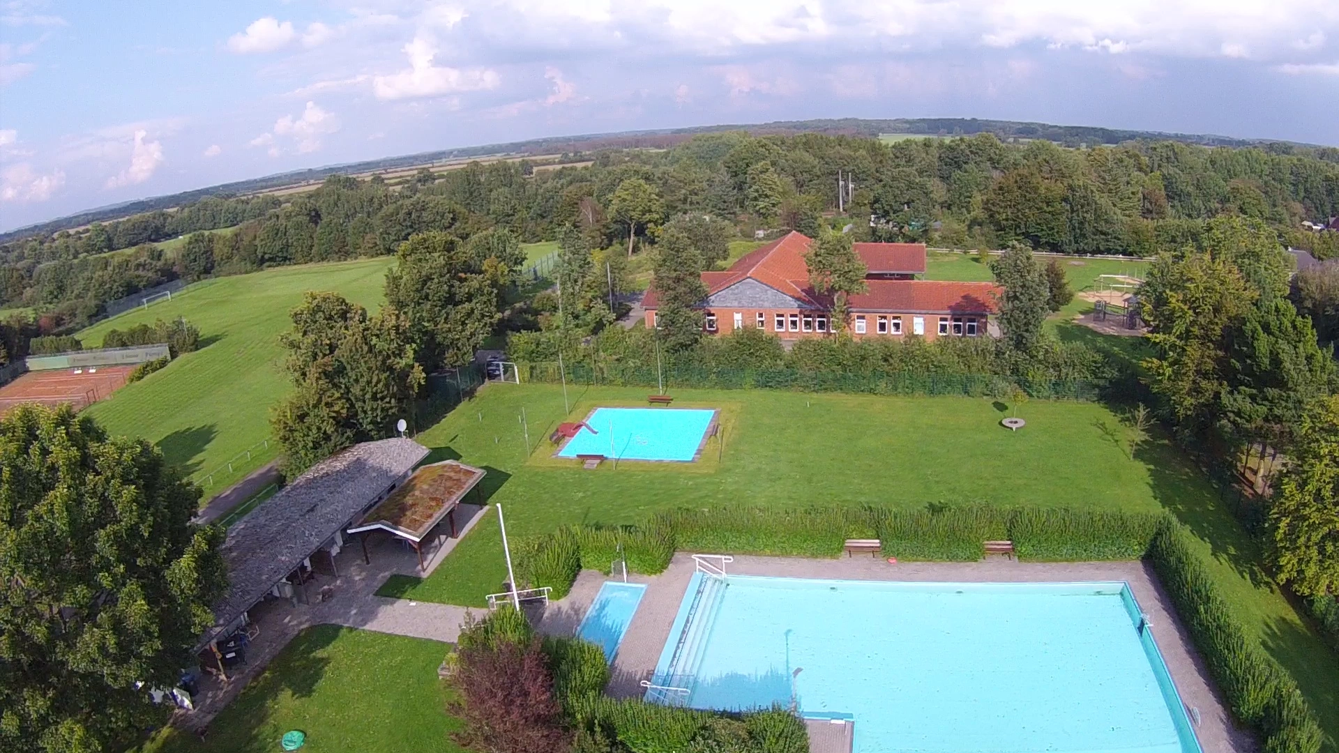 Freibad Timmaspe Luftaufnahme